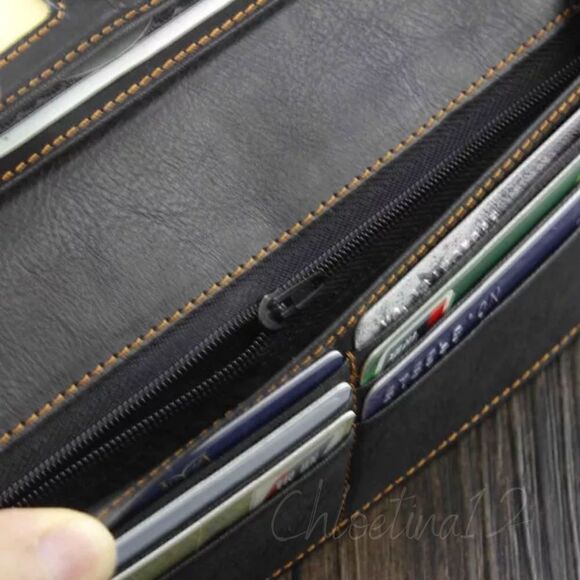 🎉HP🎉Men Leather Biker wallet card holder with chain - Picture 6 of 9